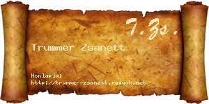 Trummer Zsanett névjegykártya