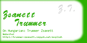 zsanett trummer business card